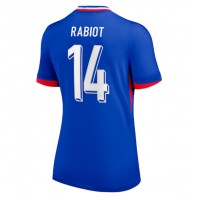 Camiseta Francia Adrien Rabiot #14 Primera Equipación para mujer Eurocopa 2024 manga corta